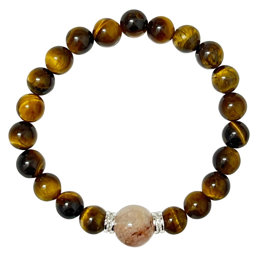 Tigerauge Stein Perlenarmbänder für Damen 8mm Runde Perlen Halbedelsteine Armreif DIY Schmuck Geschenke