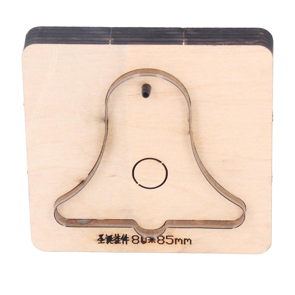 Leather Cutting Die Bell Pendant with Hole Pattern Alloy Wood Leather Punching Mold for Crafts DIY