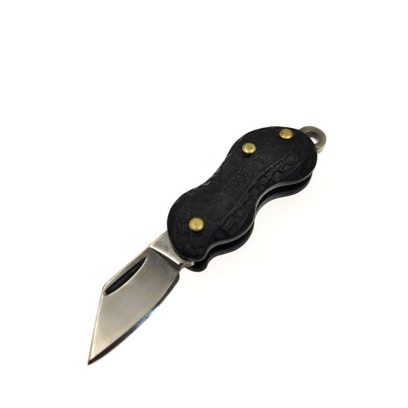 

Мини-складной нож из нержавеющей стали, алюминиевая ручка, ожерелье, карманный нож в форме арахиса, брелок-ножи, инструмент EDC