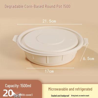 Biodegradable Round Disposable Food Containers