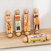 1Pc Wooden Montessori Toy Hand Bell Toy Baby Mobile Musical Rattle Toy Children Stroller Classic Educational Toys Kid Gifts