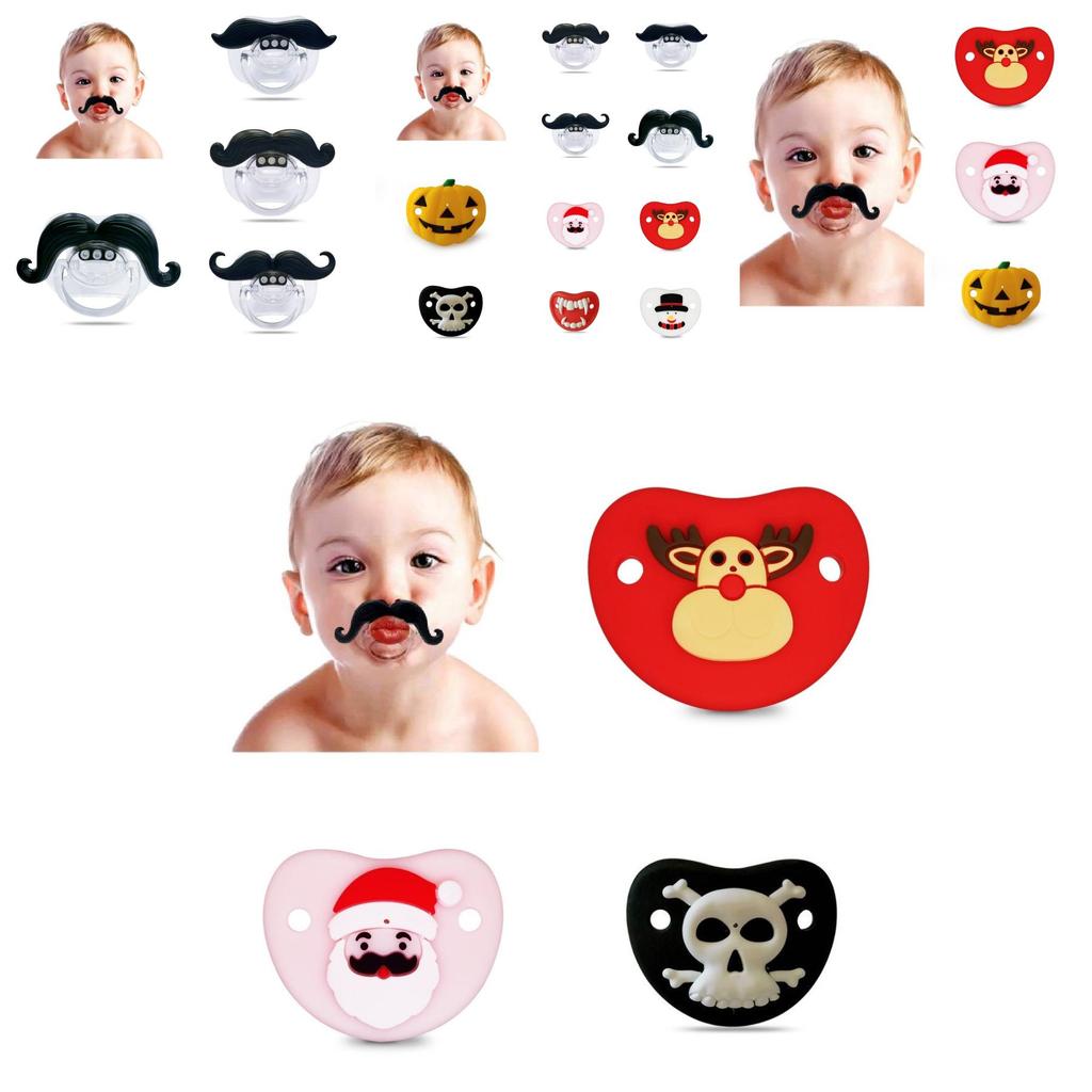 Baby Full Silicone Soothing Pacifier Adorable Creative Sleep Type Thumb Shape