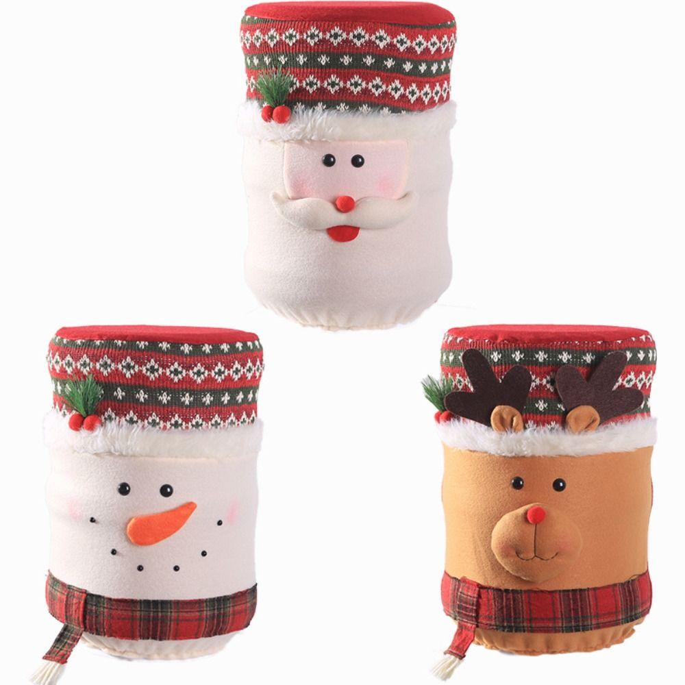 High Stretchy Water Dispenser Bucket Cover Cartoon Christmas Decoration Water Bottle Cap Dustproof Drinking Barrel Dust Cover