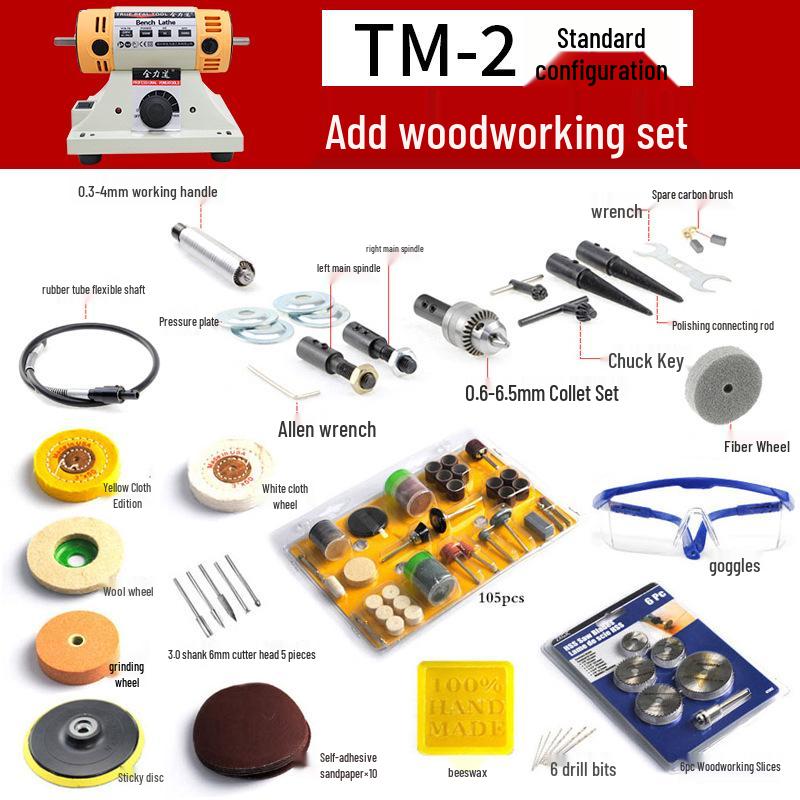 Compact Electric Bench Grinder for Woodworking, Jade Cutting, Engraving, Polishing, and Grinding Wheel Tasks.