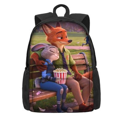 Zootopia 2 Themed Cartoon Backpack for Elementary School Students, Large Capacity, Lightweight Double-shoulder Backpack