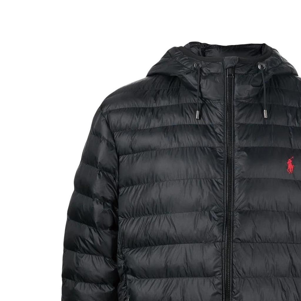 Polo Ralph Lauren SS23 Solid Color Zip Hooded Long Sleeve Cotton Jacket Men Jacket Black 710847E11-003