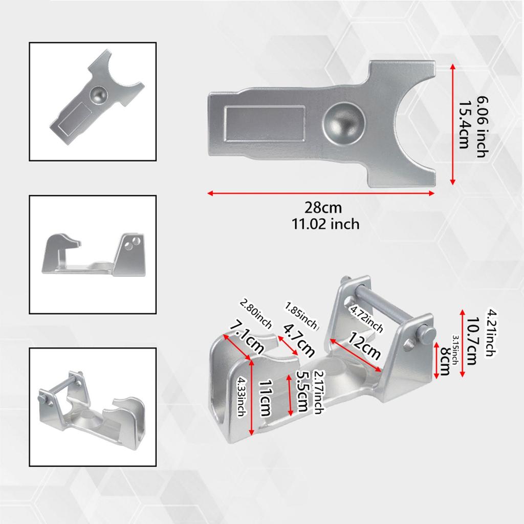 Secure Aluminum Alloy Gooseneck Trailer Lock Adjustable Coupling Accessory for RV Livestock Transport