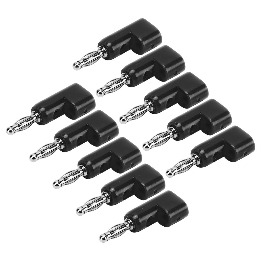 10pcs 4mm Stackable Banana Plug Connectors Solderless Banana Plugs for Security Accessories