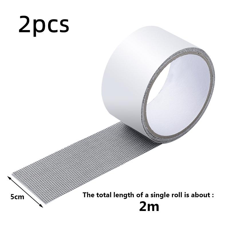 2pc Window Net Anti-mosquito Mesh Screen Repair Tape Repair Broken Hole Window Waterproof Patch Net Self-adhesive Mesh Tape Tool