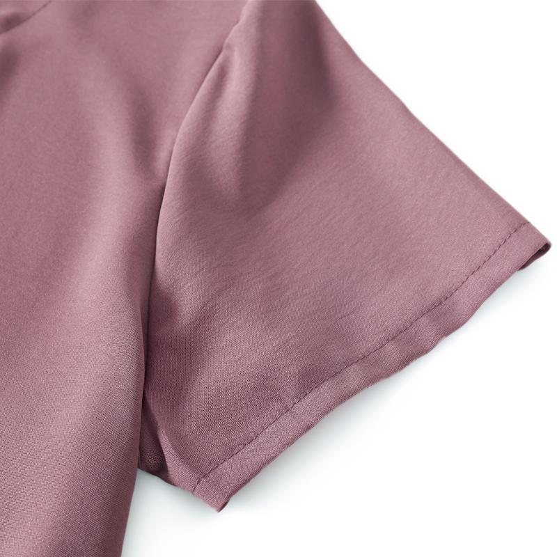 Completo da Donna Taglie Forti in 2 Pezzi, Top a Manica Corta e Pantaloni con Elastico in Vita (Taglia XL-5XL)