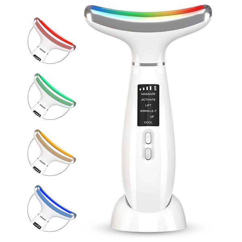 Facial & Neck Lifting Beauty Device with EMS & LED Light Therapy