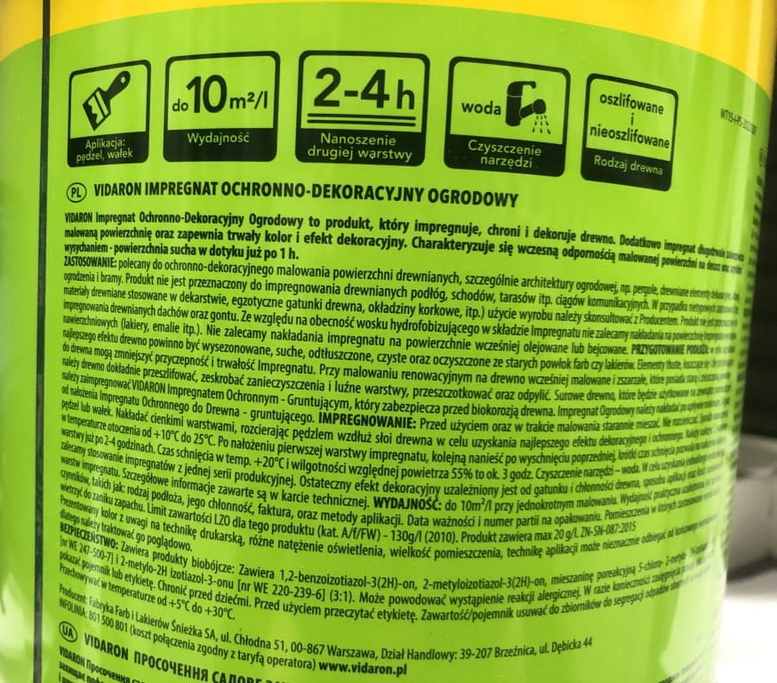 Vidaron garden impregnation 5L anthracite gray protective and decorative