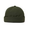 UNDERCONTROL Brimless Sailor Fisherman Vintage Leon Skull Leather Strap Beanie Cap for Men and US Green Hat, Visorless, Women, Size Large, Color
