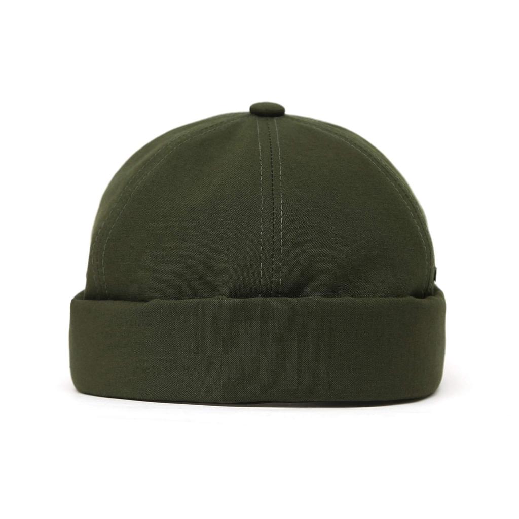 UNDERCONTROL Brimless Sailor Fisherman Vintage Leon Skull Leather Strap Beanie Cap for Men and US Green Hat, Visorless, Women, Size Large, Color