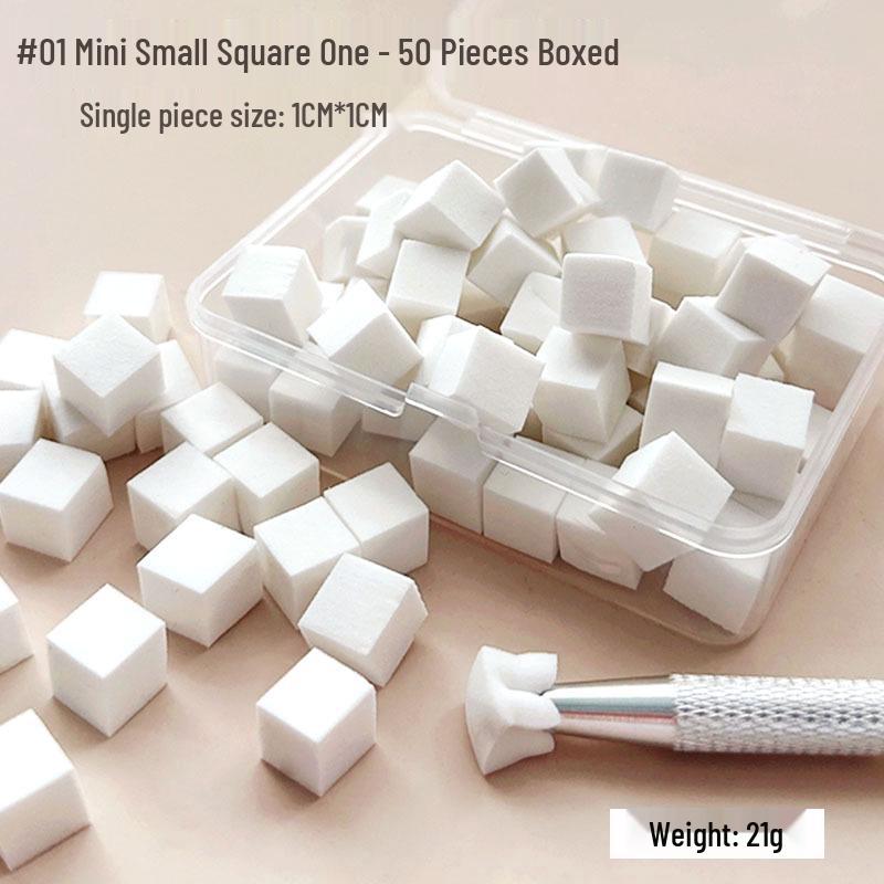 Mini Tofu Block Gradient Blush Sponge & Nail Art Tool Set