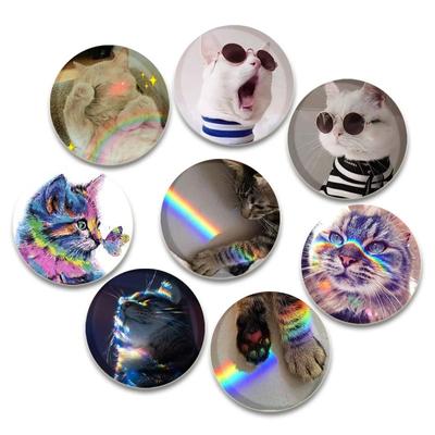 32/44/58 mm 58 mm Cartoon-Katzenkrallennadeln, süße Regenbogen-Katzen-Anstecker, handgefertigte Weißblechbroschen, Brustnadel für Rucksack-Kleidung, Geschenk-Accessoire