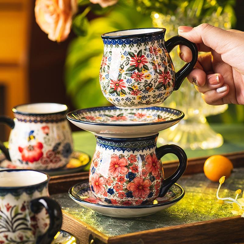 Mug Ceramic Cup Office Cup Couple Cup Home Breakfast Cup Coffee Cup Retro Water Cup