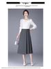 Women's Fashionable A-line Pleated Midi Skirt, High Waist, Slimming Large Hem, Casual 2026 Spring Collection