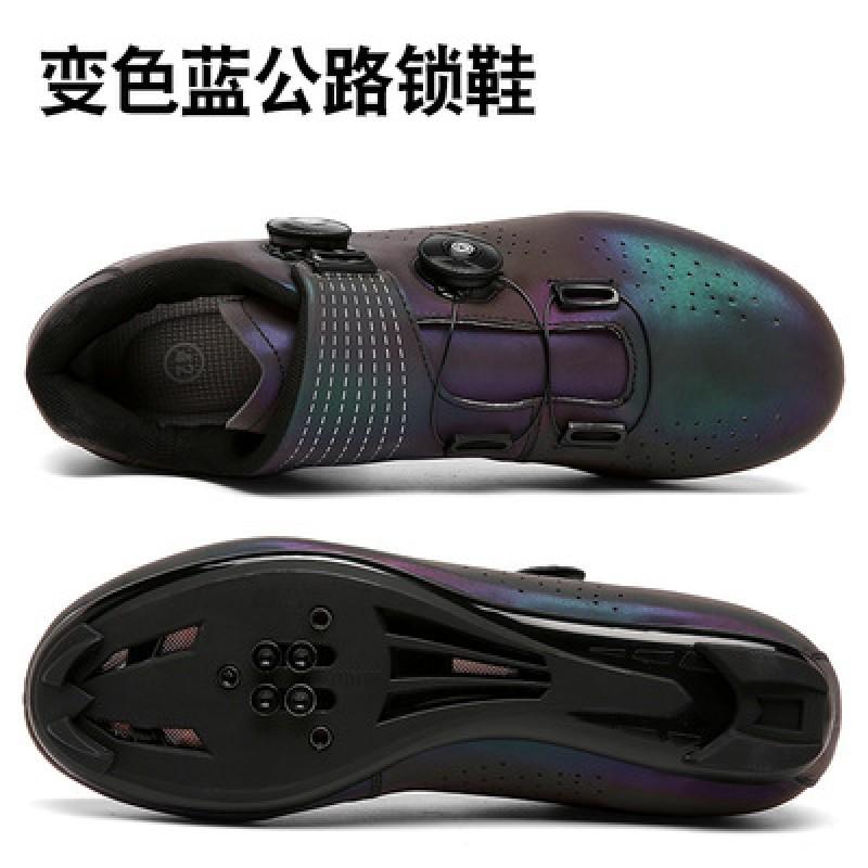 Chaussures de cyclisme pour homme avec compatibilité de cale Route VTT Vélo de montagne Semelle rigide Antidérapant Respirant Léger Soutien