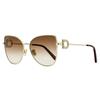 Ferragamo Women S cryStal Gancini SunglaSSeS Sf296Sr 703 Gold Maroon 60mm 703