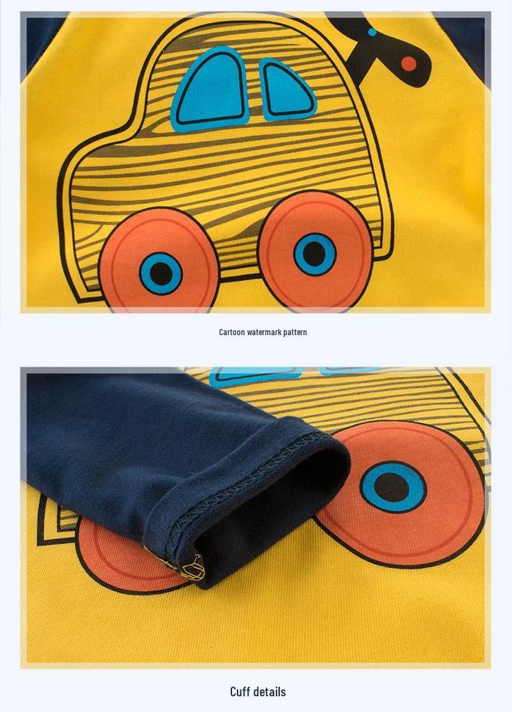 2024 Kids' Fall Long-Sleeve Korean-Style T-Shirt for Boys