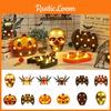 Whimsical Halloween Decoration Led Lights Lantern Showcasing Vibrant Bat Skull Pumpkin And Spider Themes