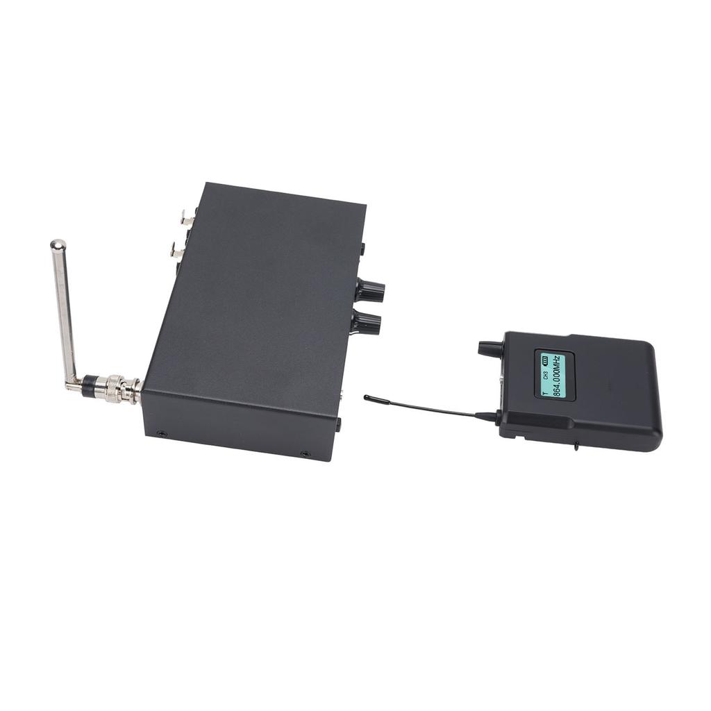 Wireless Ear Monitoring System 863 to 865Mhz Professional Stereo Wireless IEM System with Transmitter and Receiver for