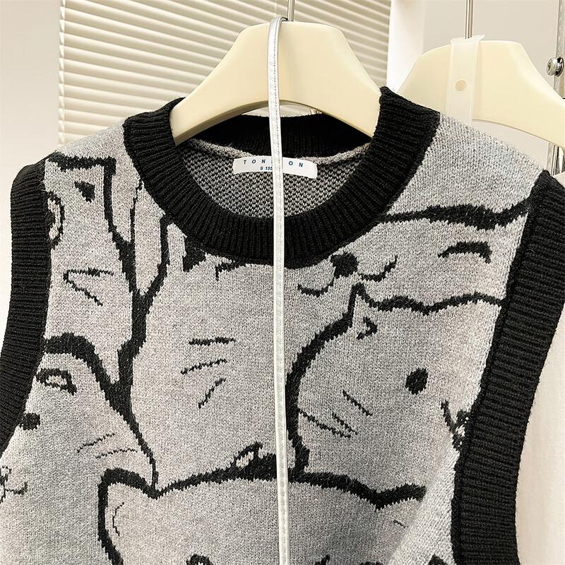 

TonLion Women s Graphic Round Neck Vest M