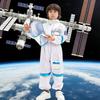 3Pcs Astronaut Costume Astronaut Suits Jumpsuit Gloves Cap Cosplay Halloween Costume Space Suits for Toddler,Kids