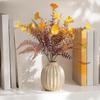 Artificial Eucalyptus Morning Glory Flowers, Fall Fake Flowers For Outdoor Planters Decorations, Reusable Silk Flowers Plants