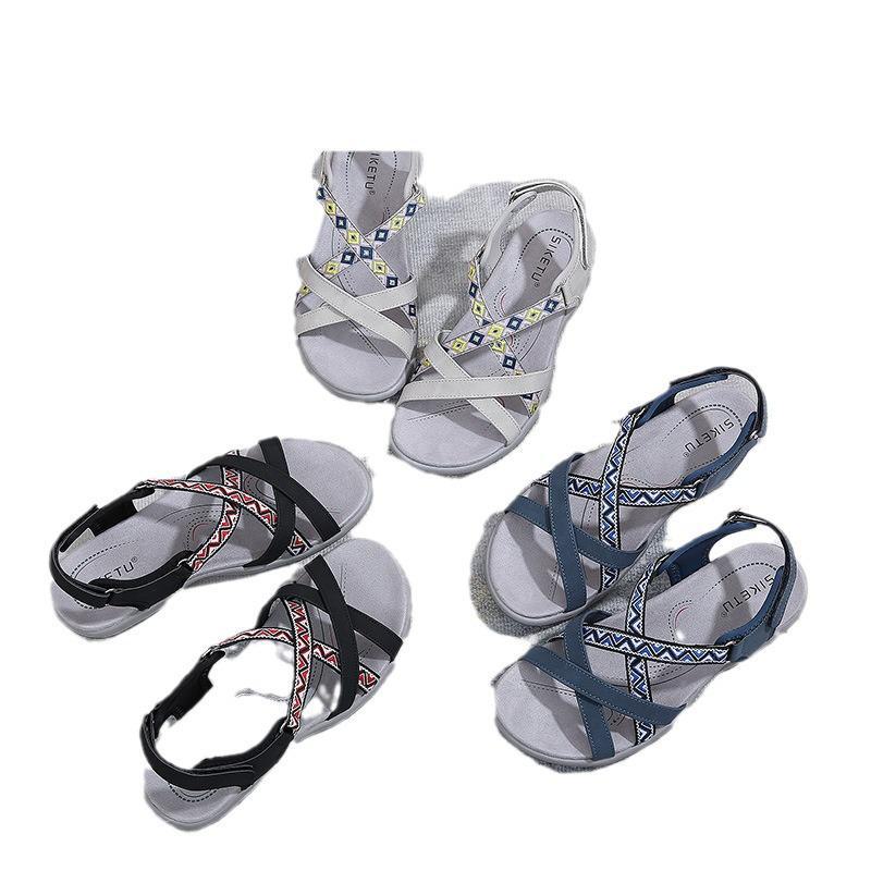 K6357-5 Women's Sports Sandals 2024: Comfortable, Wear-Resistant, Flat Style.
