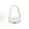 MK Mila Chain Strap Design Solid Color Leather Crossbody Handbag Small Women Handbags Cream 30F3GIMM5L-278