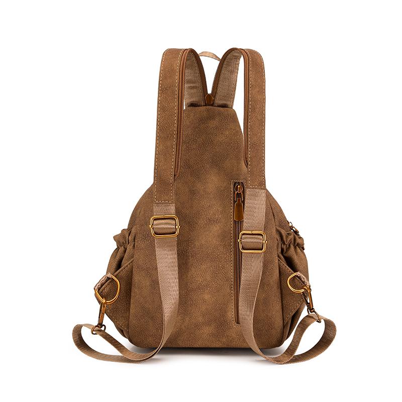 PU Damen Retro Brusttasche Mehrzweck Große Kapazität Umhängetasche Leichter Rucksack