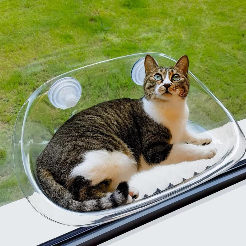 Suspended Cat Hammock Window Glass Summer Suction Cup Hanging Sun-Drying Artifact Cat Hammock Chamfer Cat Nest
