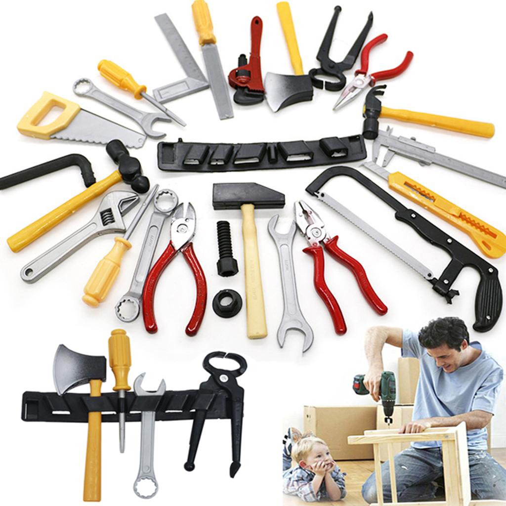 14pcs/set Random Style Simulation Repair Drill Tools Children Pretend Play Toys Plastic Maintenance Tool Screwdriver Kids Toys