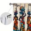 Piece African Women Art Decorative Curtains Retro Style Semi Curtain Room Darkening Polyester