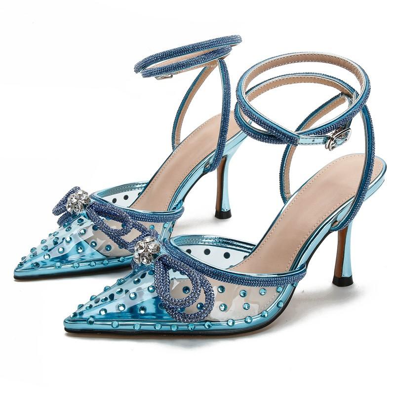 Brand High Heel Sandals Women 2025 Summer Pointed High Heel Shoe Designer Shoe Luxury Single Shoe Women Shoe 8.5cm