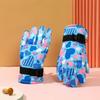 Children's Printed Electric Bike Gloves: Warm, Waterproof, Windproof Ski & Outdoor Cycling Gloves
