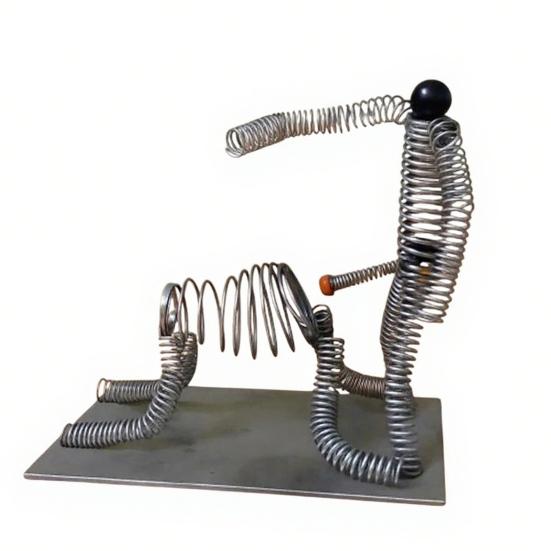 Spring Man Desk Toy Hilarious Interactive Stress Relief Toy Desktop Flexible Spring Figure Decoration Prank Gift for Friends