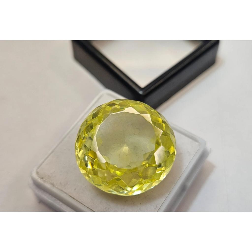 Stunning Yellow Color Zircon Cambodia Natural Round Cut 56-57 Ct Loose Gemstone