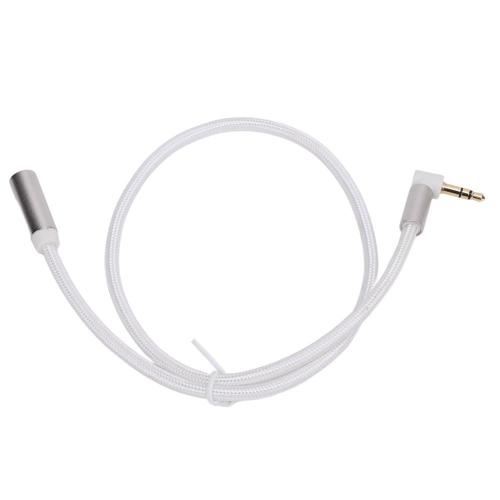 3.5mm Right Angle Adapter Male To Female Stereo Sound Audio Extension Cable