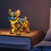 LED Animal Resin Table Lamp Dog Series Art Night Light 3D Stained Glass Cute Dog Bedside Lamp for Living Room Bedroom Decoration