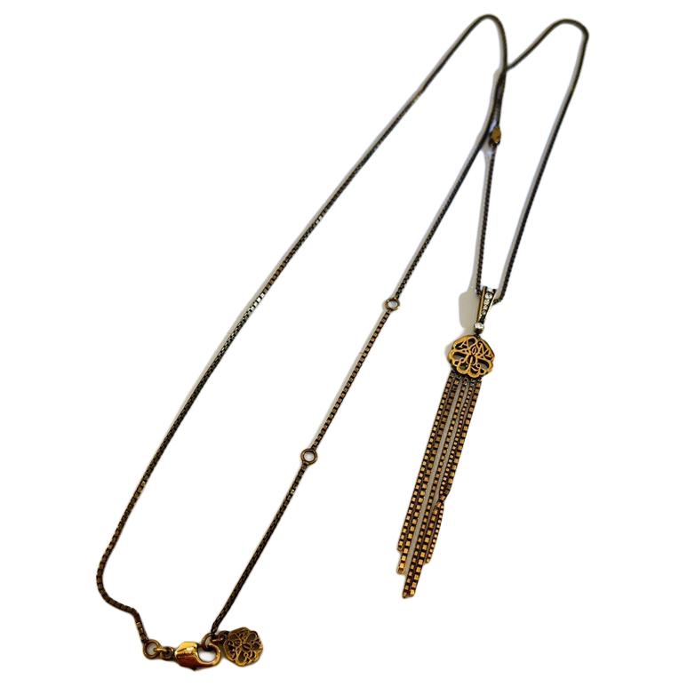 

Alexander McQueen Tassel Design Brass Necklace Women necklace Gold 718235-J160T-7114 U,Gold
