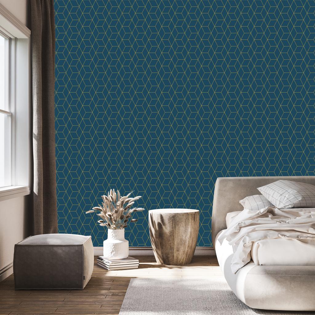Modern hexagonal pattern wallpaper for living room and bedroom 50x1000