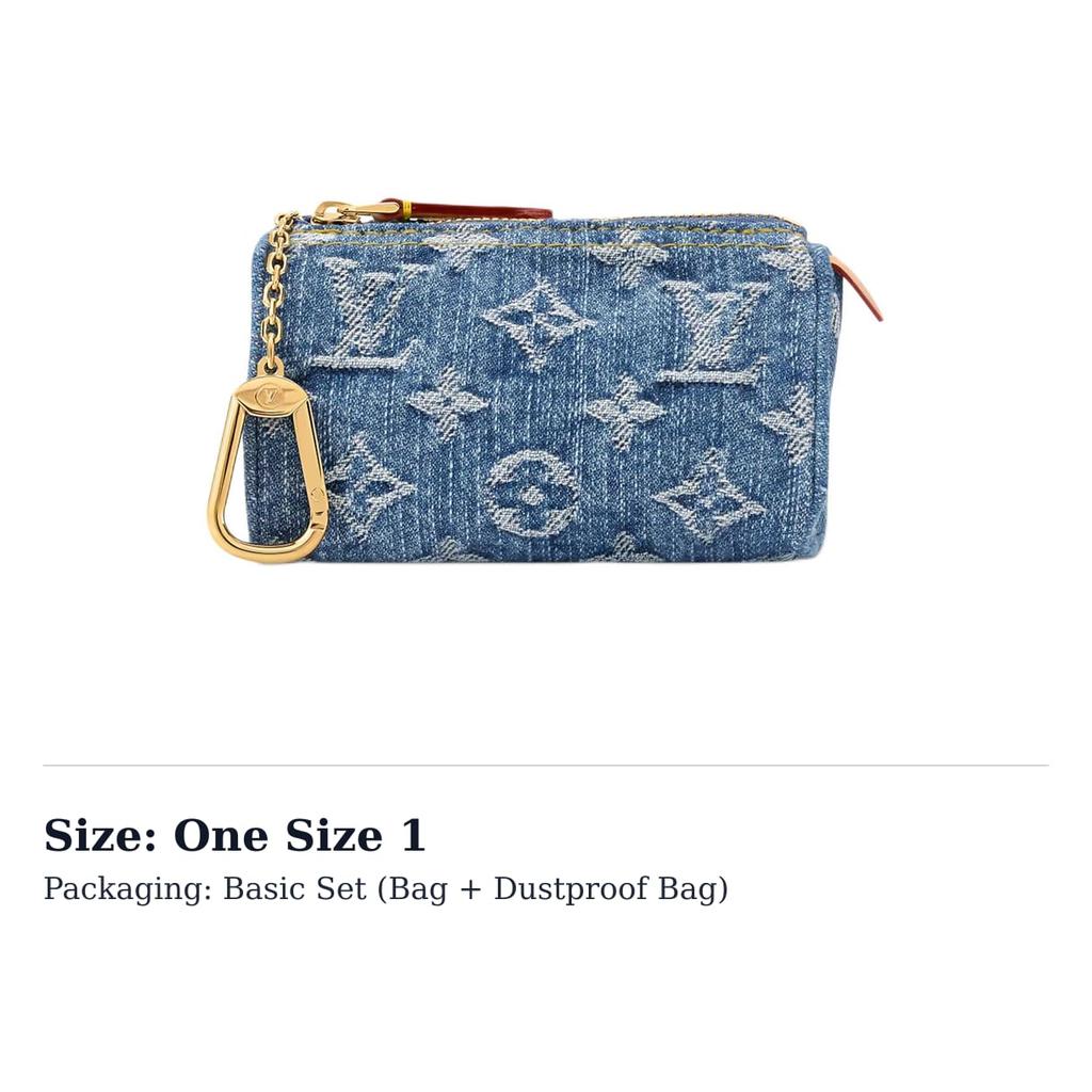 Louis Vuitton Fabric Wallet Coin Purse Women's Blue M27604