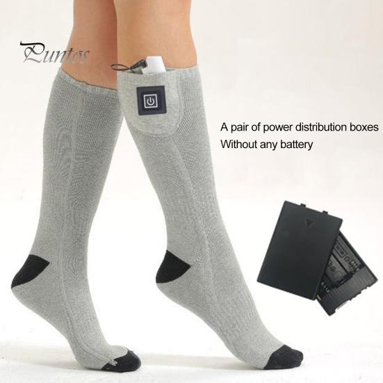 Thermal Heating Socks Heated 3 Temperatures Adjustment Keep Warm USB Rechargeable Winter Long Electric for Daily Use