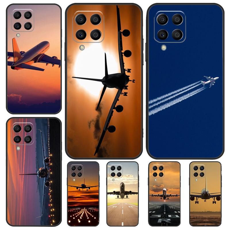 Airplane Plane Aircraft For Samsung Galaxy M13 M23 M33 M53 M21 M31 M51 M30s M20 M12 M32 M52 M14 M34 M54 Phone Case