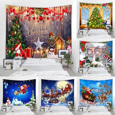 Merry Christmas Decorative Printed Tapestry Home Living Room Bedroom Room Wall Decor Backdrop Cloth Tapestry