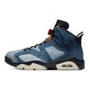 Мужские кроссовки Air Jordan 6 Retro Washed Denim Black Sail-Varsity-Red CT5350-401