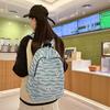 Schoolbag1011 Mori campus new high-value retro fashion versatile large-capacity casual three-dimensional striped backpack